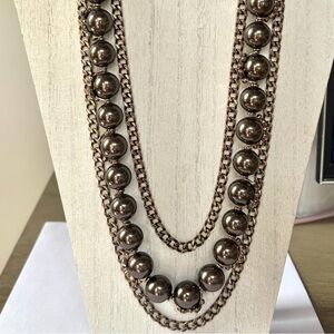 Vintage Givenchy Triple Chain and Pearl necklace
